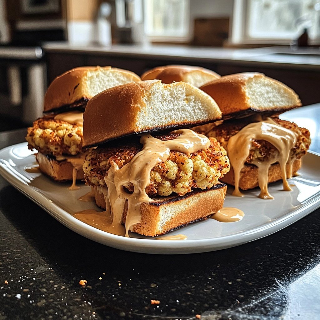 Sliders with Crispy Cauliflower
