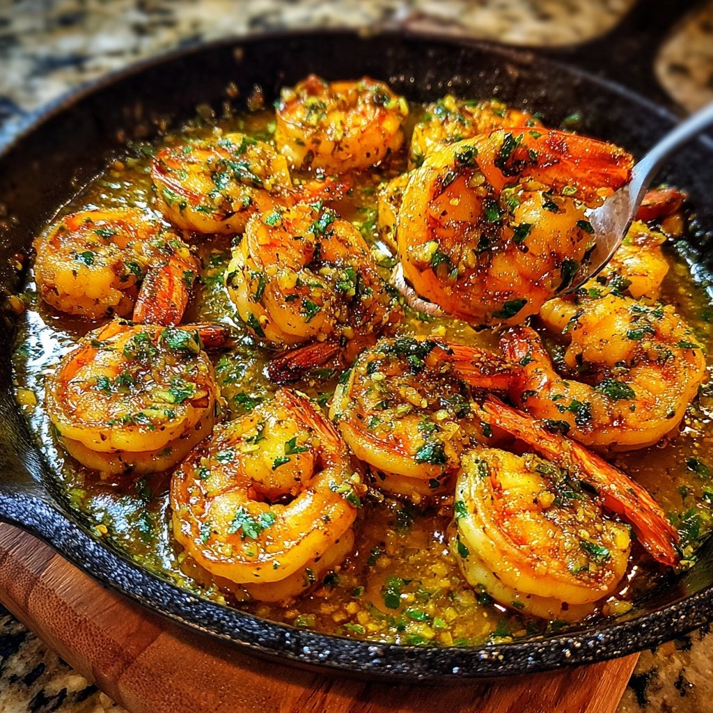Lemon Garlic Shrimp Skillet