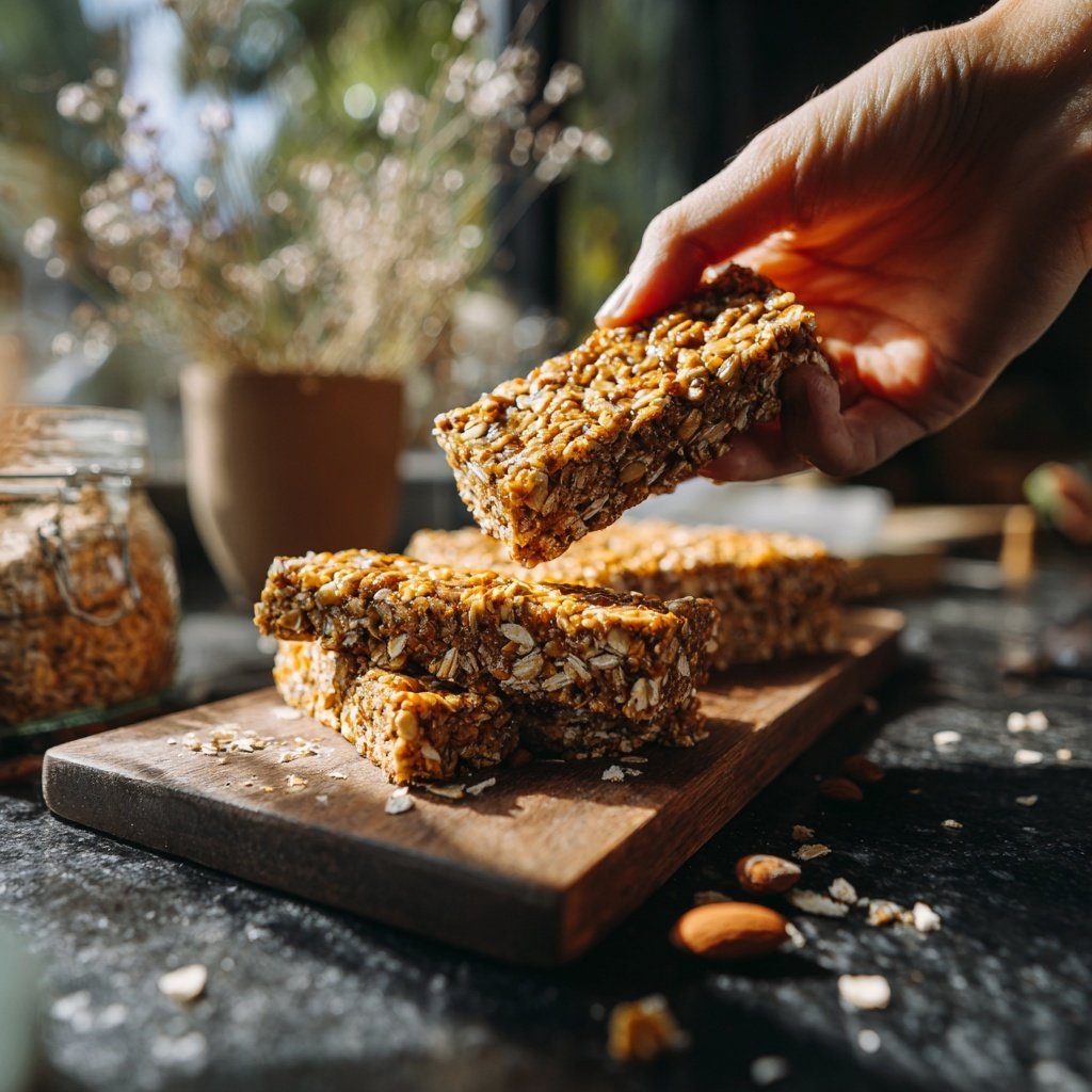 Healthy No Bake Oat Snack Bars