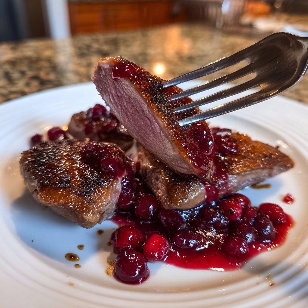 Duck Breast with Cherry Sauce