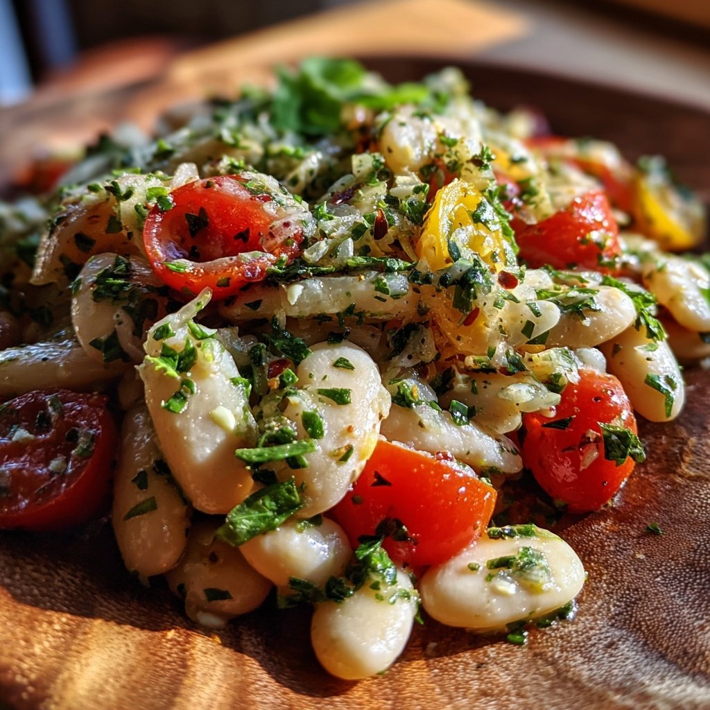 Healthy Lunch White Bean Lemon Salad