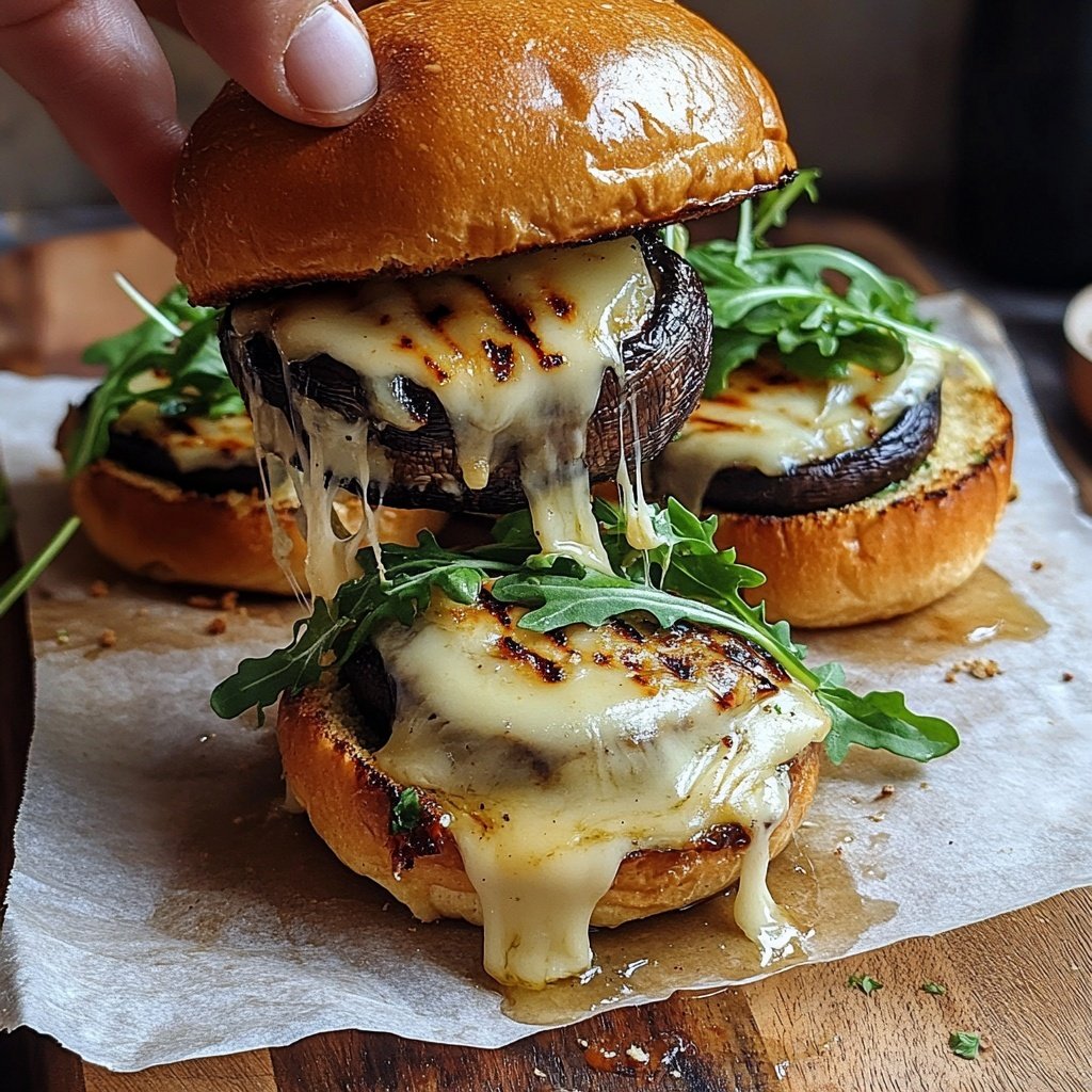 Sliders with Grilled Portobello Mushrooms