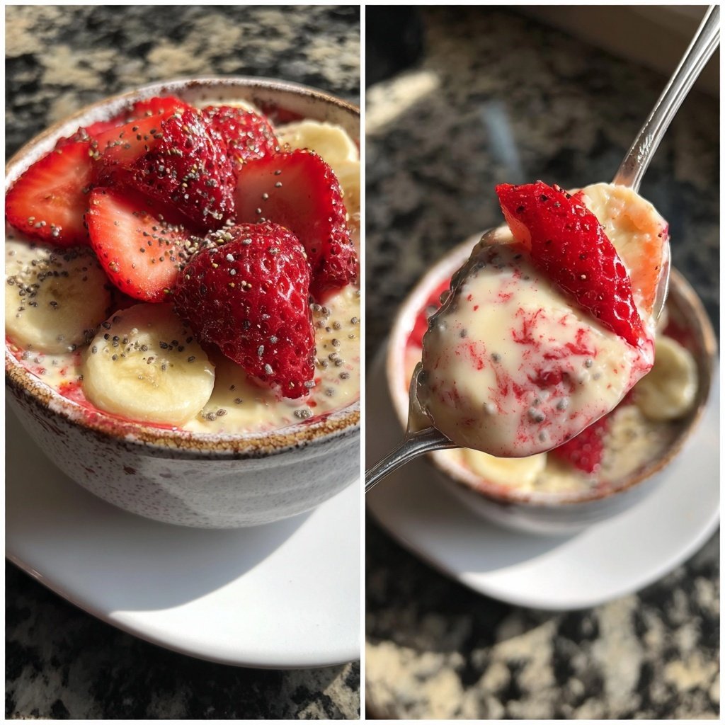 Strawberry Banana Chia Bowls