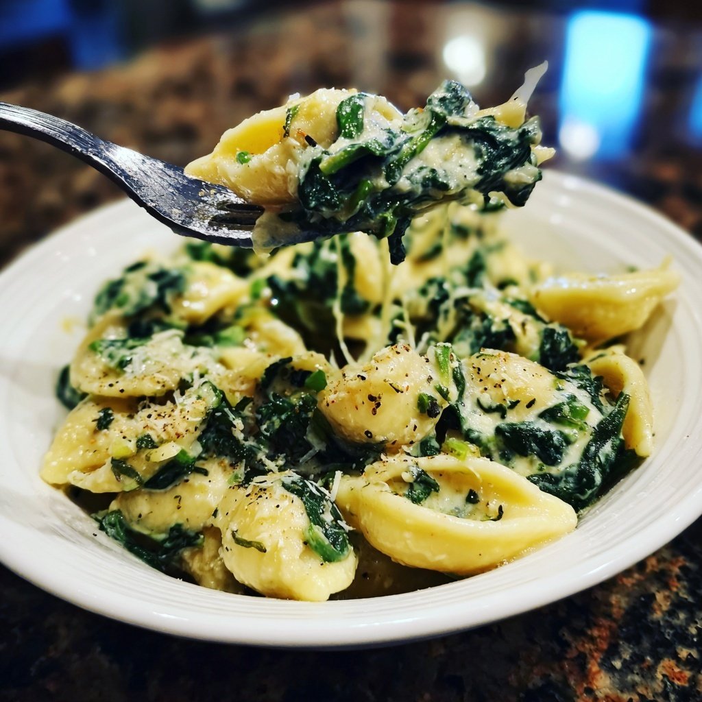 Creamy Spinach Garlic Pasta