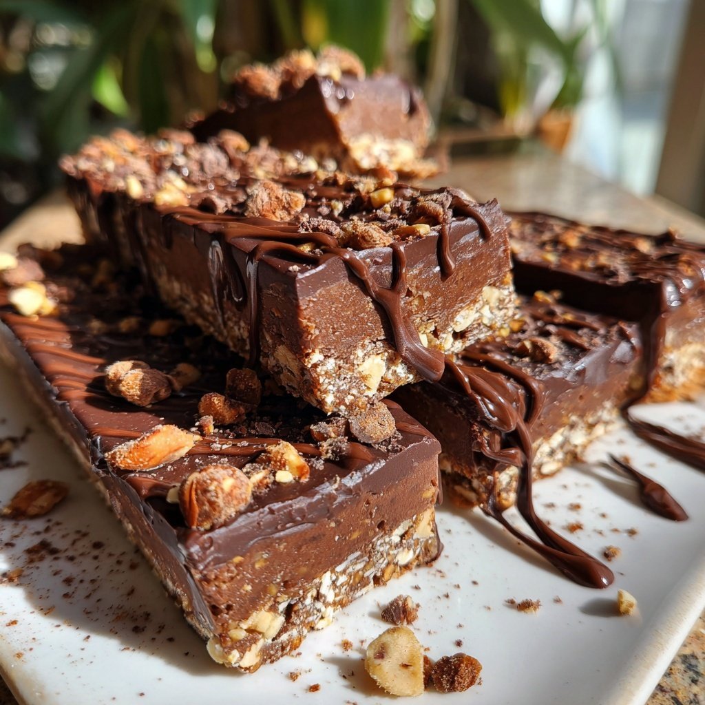 Chocolate Hazelnut Truffle Bars