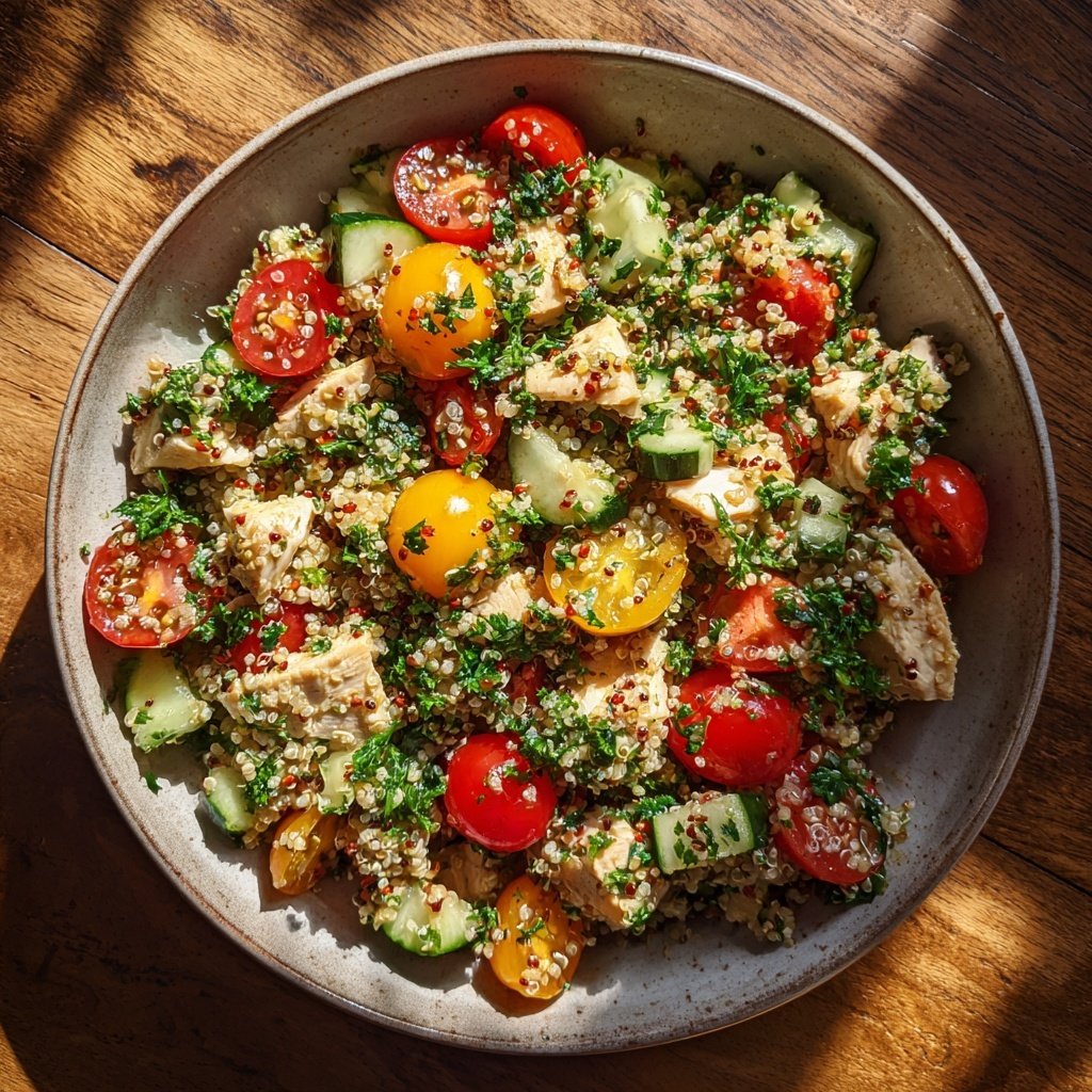 High Protein Chicken Quinoa Salad