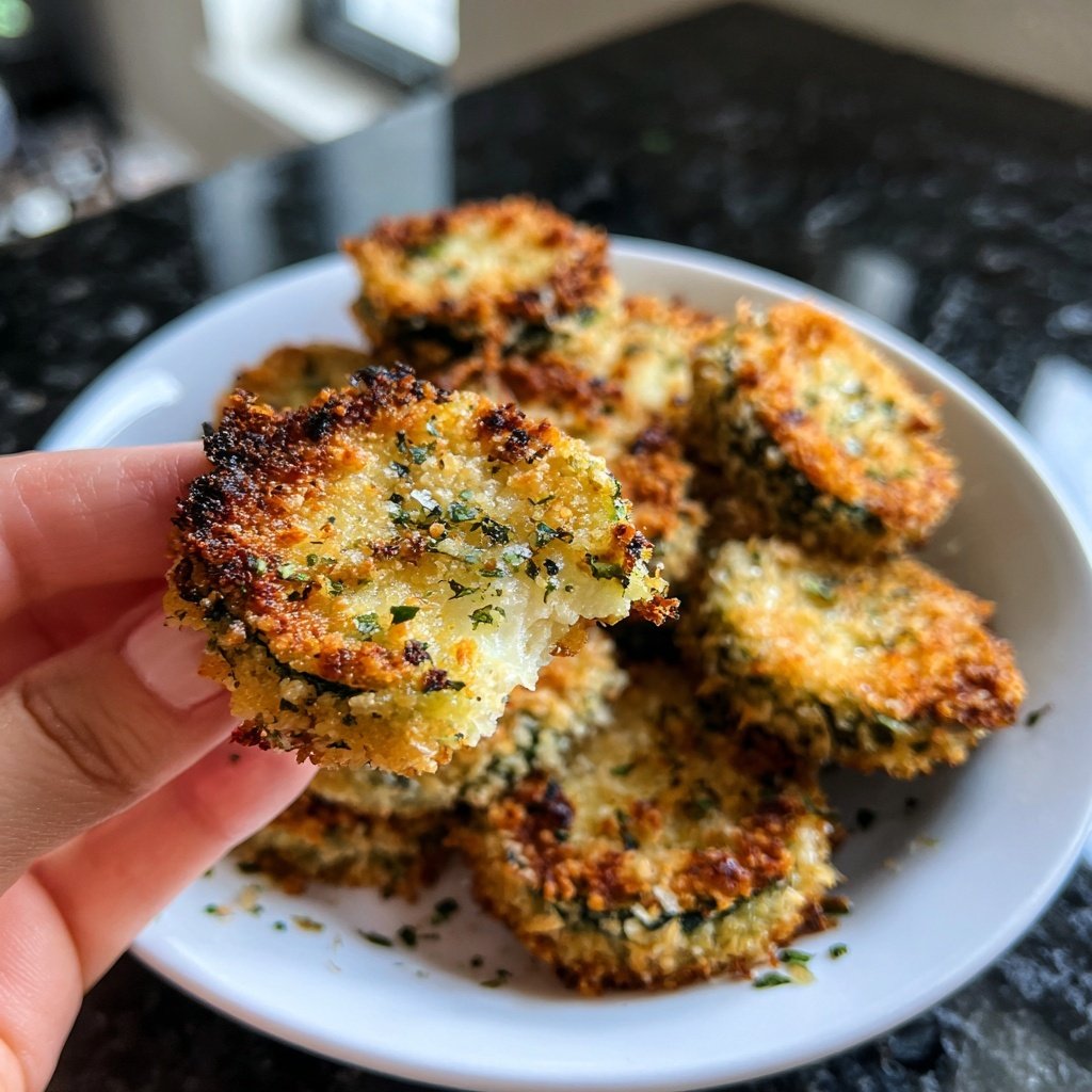 Crispy Zucchini Parmesan Coins
